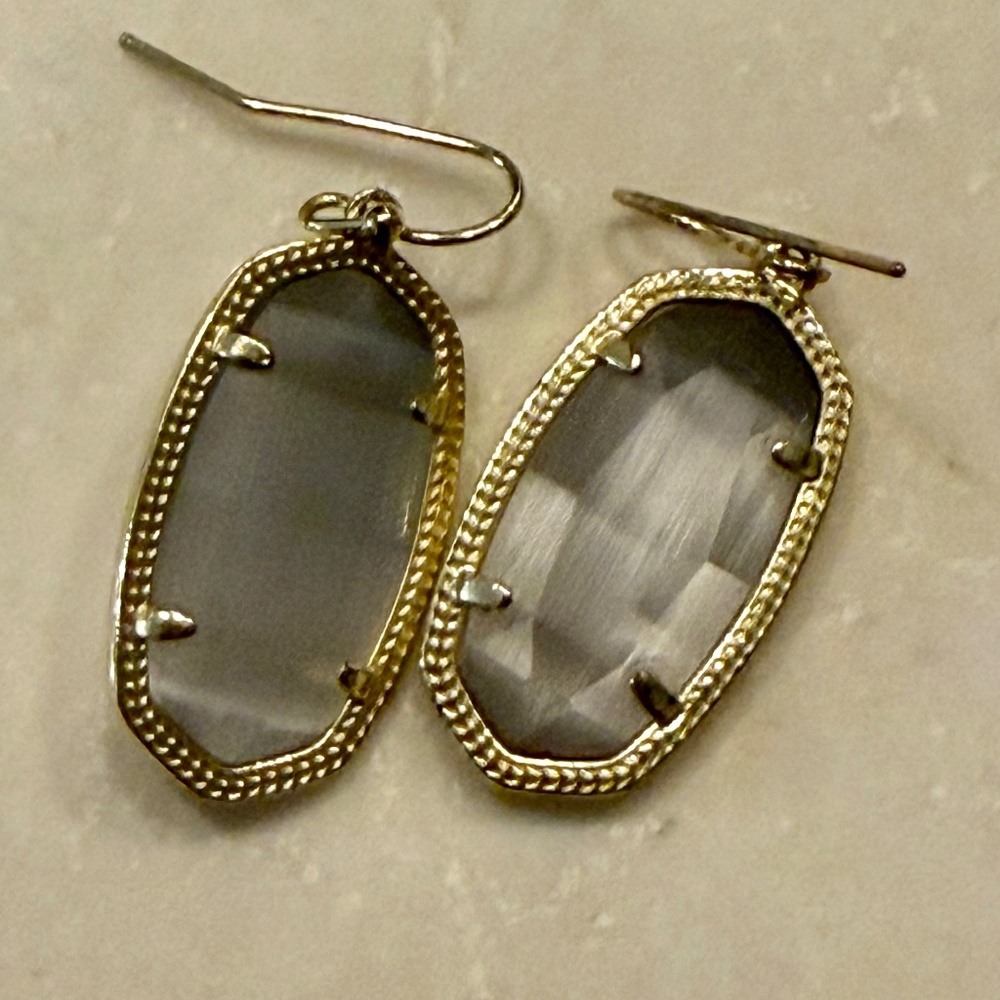 Kendra Scott Lee Drop Earrings Gray